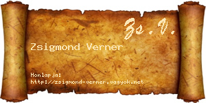 Zsigmond Verner névjegykártya